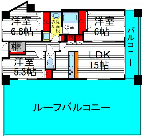 南堀江パークホームズの間取り
