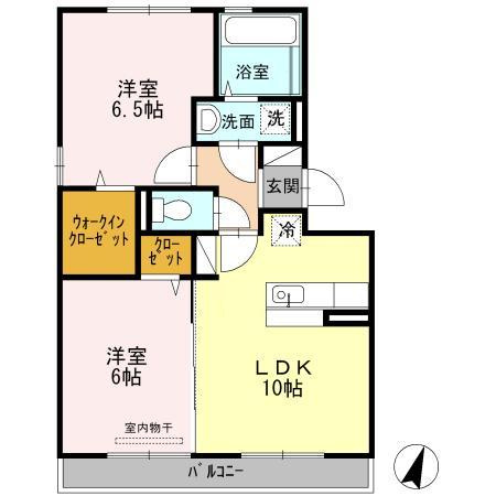 合志市須屋のアパートの間取り