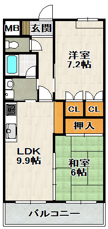 AMENITYCOURT K1 B棟の間取り