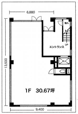 渋谷区宇田川町の店舗事務所の間取り