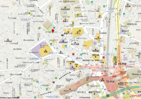 渋谷区宇田川町の店舗事務所の地図