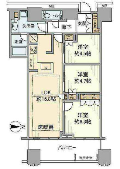 【間取り】 | 富久クロスコンフォートタワー