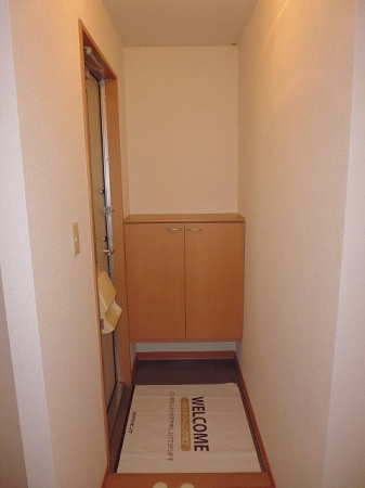 熊本市北区龍田４丁目のアパートの玄関