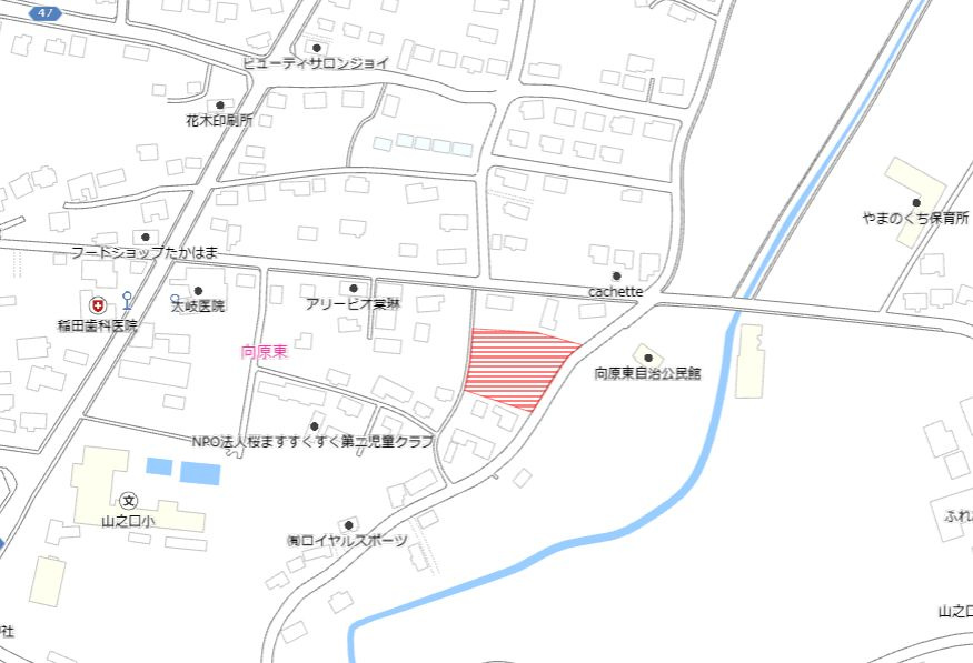 都城市山之口町花木の売地の土地図