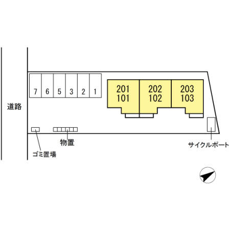 Space Seven（スペースセブン）の区画図