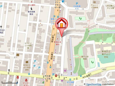 【地図】 | アルプスマンション西大久保 | 東新宿駅まで徒歩3分の駅近マンション！