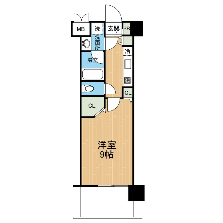 熊本市中央区白山１丁目の賃貸マンションの間取り