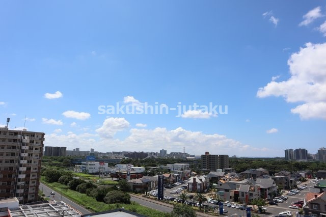 ダイアパレス幕張　角住戸　高層階の展望|眺望がすばらしい！
