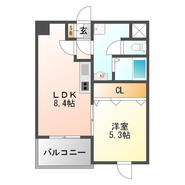 ヴィヴァーチェ2番館の間取り