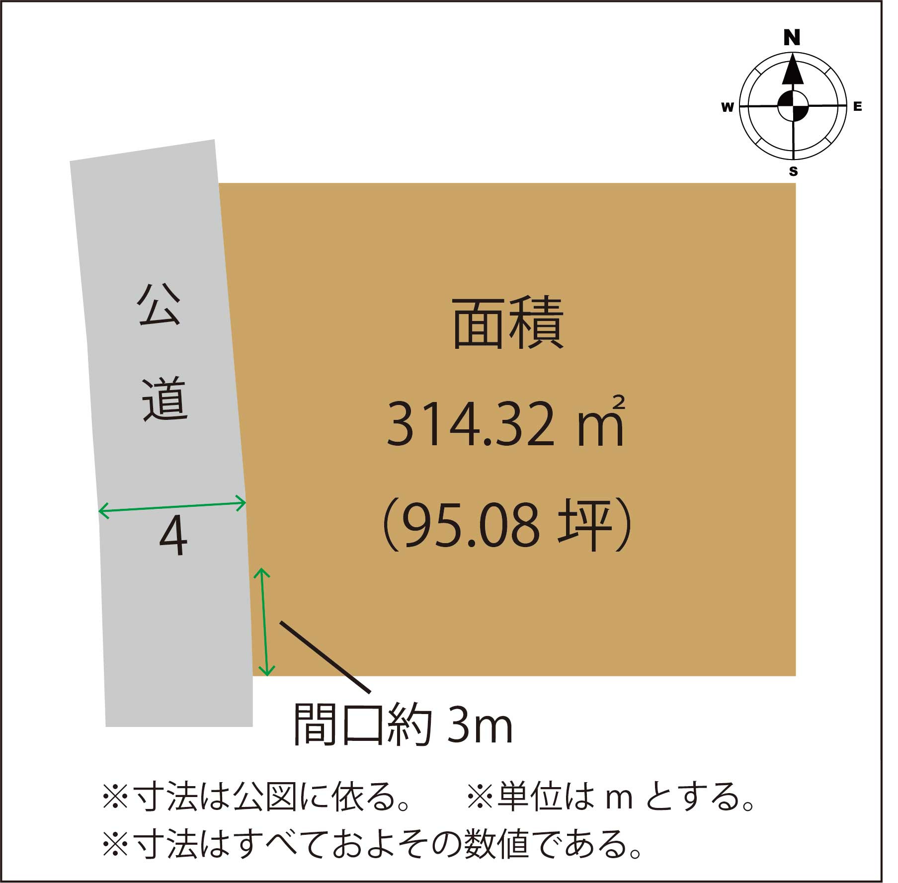 足利市本城３丁目の売地の土地図