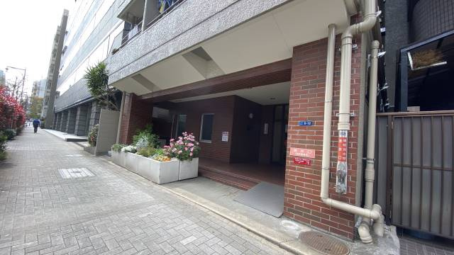 光建ハイム日本橋のエントランス|緑のお手入れがしっかりされており、管理体制良好です