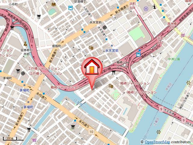 光建ハイム日本橋の地図|東京メトロ半蔵門線「水天宮前駅」より徒歩3分と駅近です！