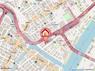 【地図】 | 光建ハイム日本橋 | 東京メトロ半蔵門線「水天宮前駅」より徒歩3分と駅近です！