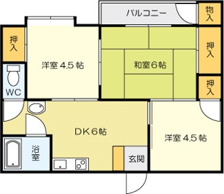【間取り】 | コーポラス荒井 | 間取り