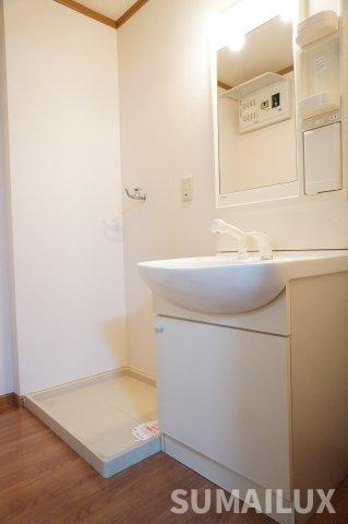 菊池郡菊陽町大字津久礼のアパートの独立洗面台