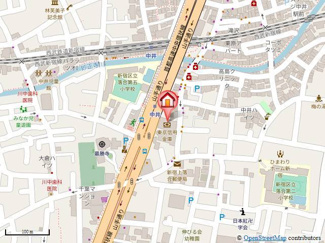 【地図】 | 最寄りの中井駅まで徒歩１分の駅近物件です