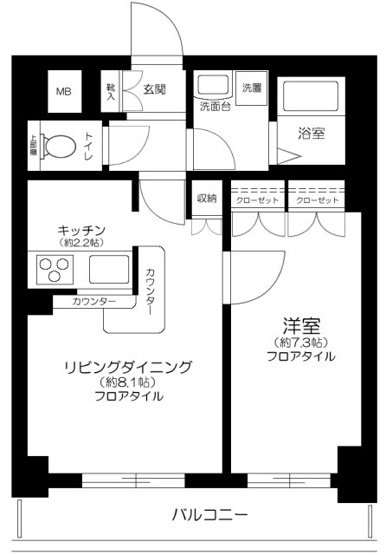 【間取り】 | Ｓ・フラット吉祥寺