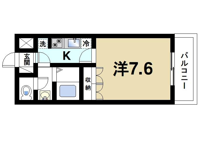 リッチ　カートンの間取り|1K
