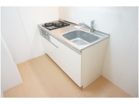 熊本市東区尾ノ上３丁目のアパートのキッチン