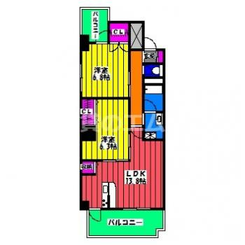 【間取り】 | クレールライフ高宮 | クレールライフ高宮の間取り