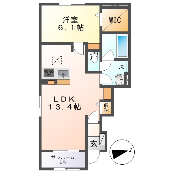 フィオーレⅡの間取り