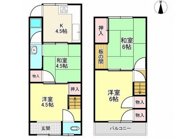 【間取り】 | 山科区西野大鳥井町　中古戸建