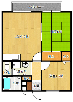【間取り】 | エスポワール博陽 | エスポワール博陽(Goodhome)