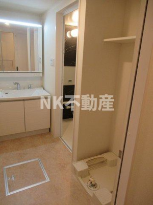 【洗面所】 | ハイツニッサク（長瀬賃貸） | スペースが確保できる洗面所です