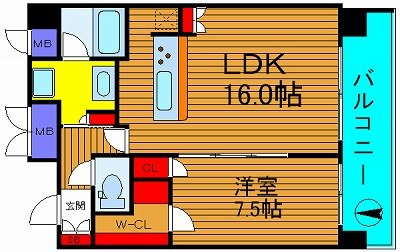 アーバンエース東心斎橋パルの間取り