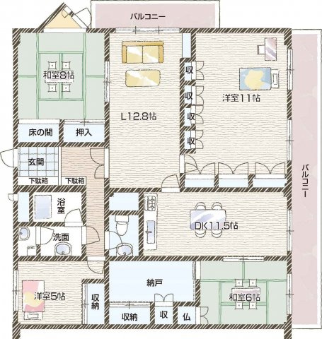 ◆箕面◆専有面積120㎡の角住戸◆メープルコープ箕面♪の画像