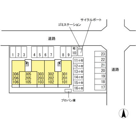 メゾンけやき通りの区画図