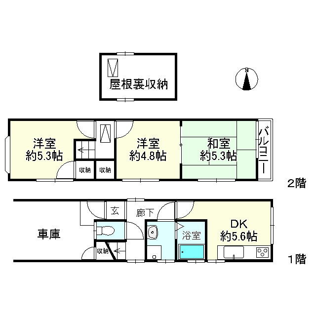 大津市大江5丁目　中古戸建（収益物件）の間取り