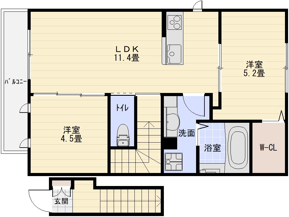 D-roomみのりの間取り