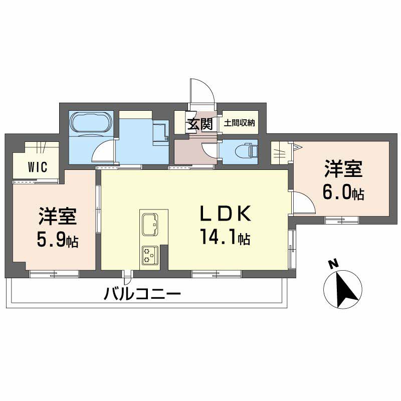 ベレオ御建の間取り