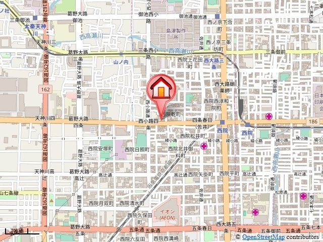 グランドーリア西院の地図