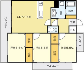 【間取り】 | ガーデンコート砂津