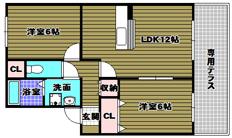 プレミールＢの間取り