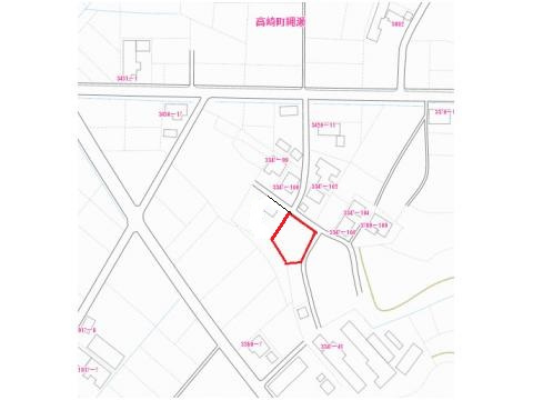都城市高崎町縄瀬の売地の土地図