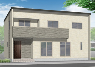 【外観パース】 | 敷地面積98坪以上！建物面積41坪！スーパー・コンビニ・ドラックストアー・総合病院徒歩10分圏内