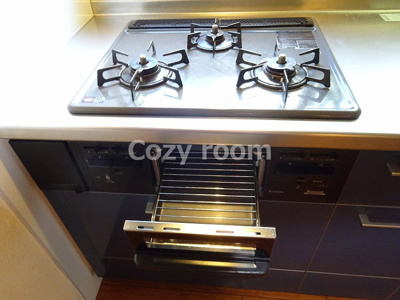 【キッチン】 | 光陽マンション | グリル付きのガス３口コンロシステムキッチン