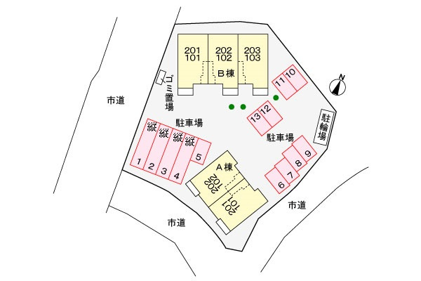 ルミエール　Ｂの区画図