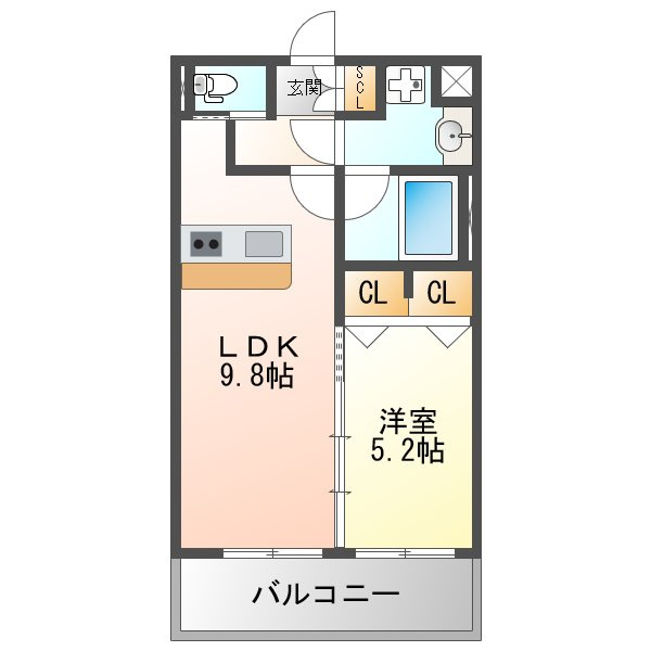 プレジオ十三の間取り