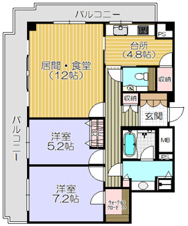 【間取り】 | 夙川ソルテージュ