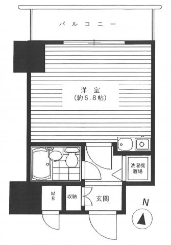 ハイシティ本郷菊坂の間取り|ワンルーム