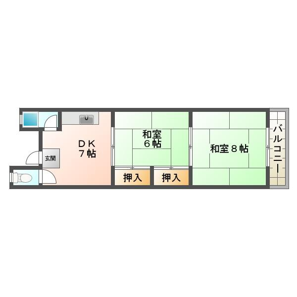 塩屋グリーンハイツの間取り
