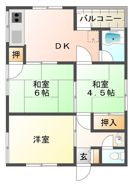 林コーポラスの間取り