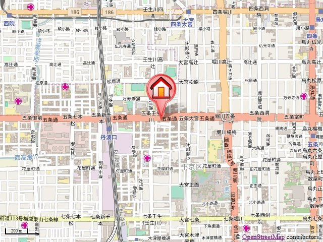 VILLA MARY 五条(旧：ビクトワール五条壬生)の地図