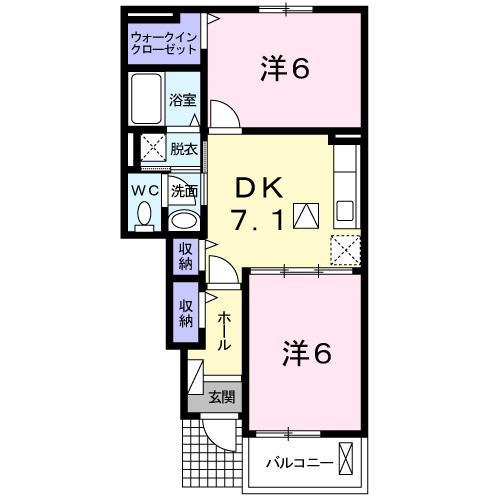 アイリス　Ａの間取り