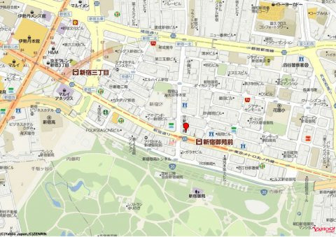 新宿区新宿１丁目の事務所の地図
