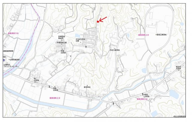 香南市香我美町上分の地図